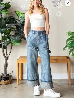 Oli & Hali Light Blue High-Rise Wide Leg Jeans
